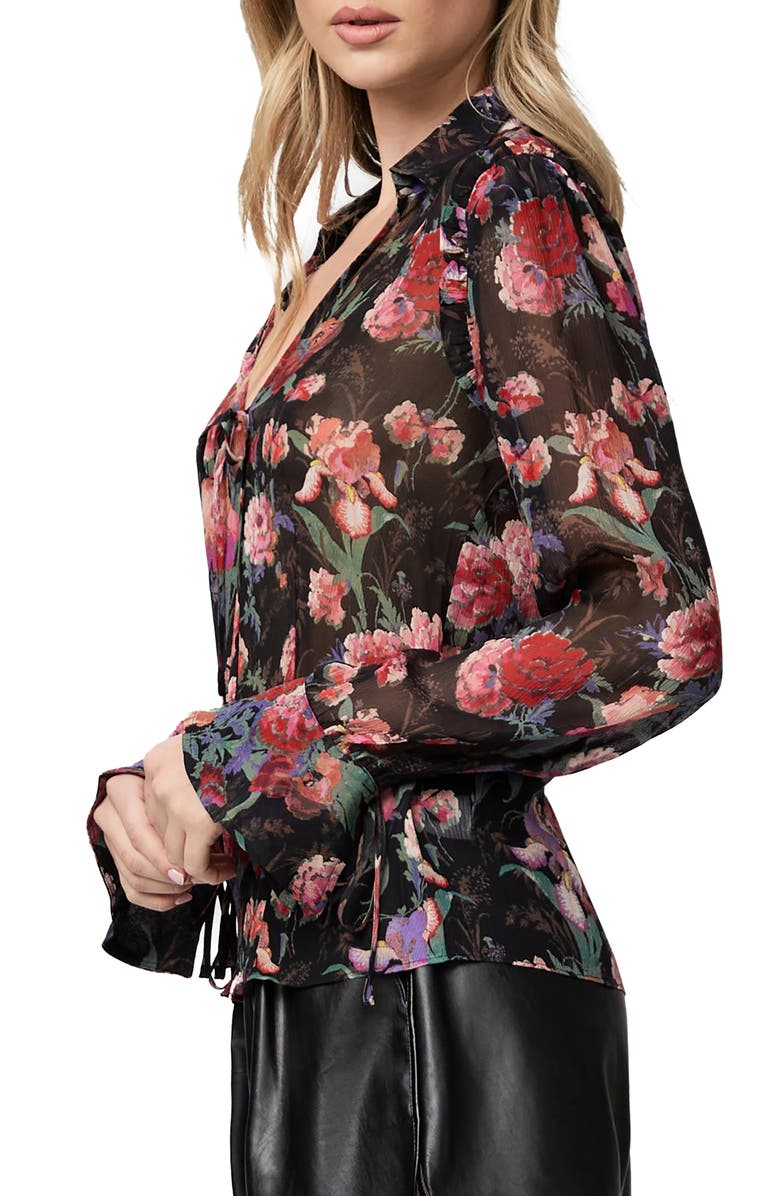 PAIGE Marsha Silk Shirt, Alternate, color, Blk Multi