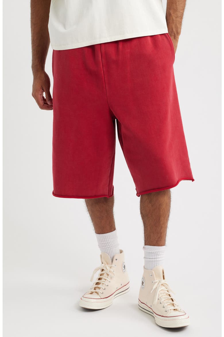 Cut Off Shorts, Main, color, RED