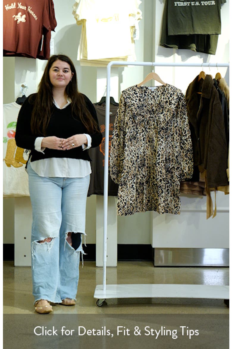 Long Sleeve Leopard Print Minidress video