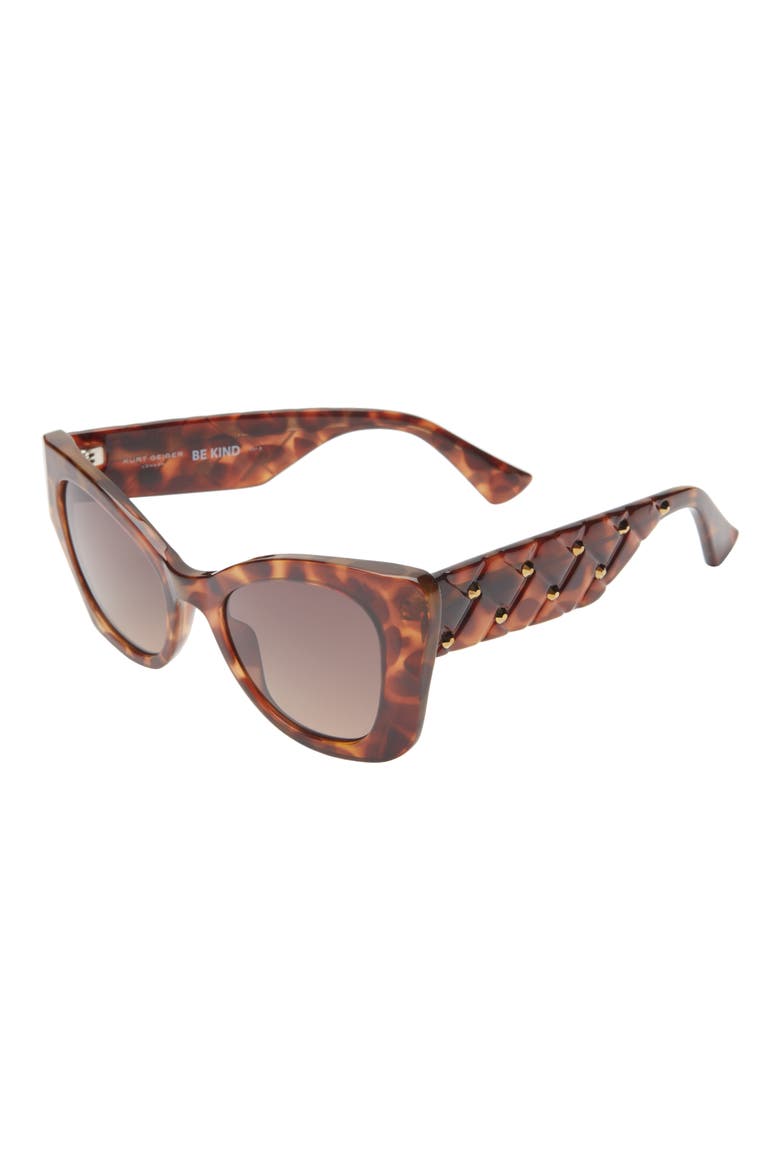 52mm Gradient Cat Eye Sunglasses, Alternate, color, HAVANA/ BROWN GRADIENT