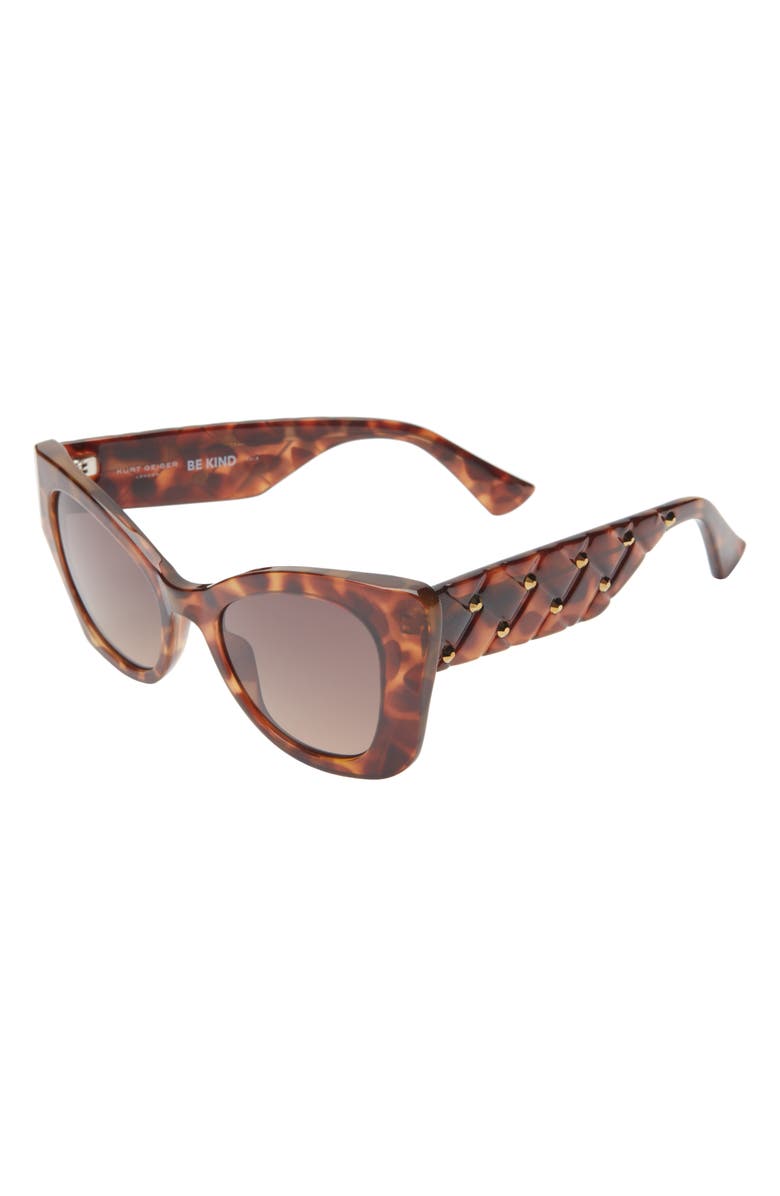 Kurt Geiger London 52mm Gradient Cat Eye Sunglasses, Alternate, color, Havana/ Brown Gradient