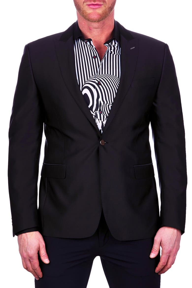 Socrates Skull Black Blazer, Main, color, BLACK