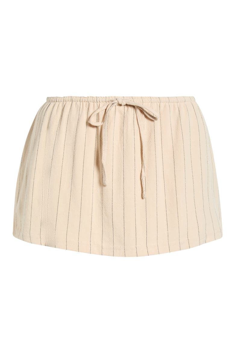 Tie Waist Miniskirt, Alternate, color, BEIGE MULTI