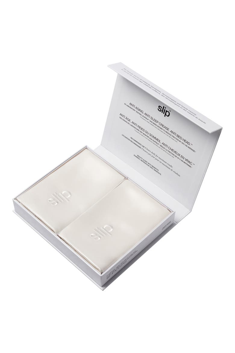 Set of 2 Silk Queen Pillowcases (Nordstrom Exclusive) $230 Value, Alternate, color, WHITE