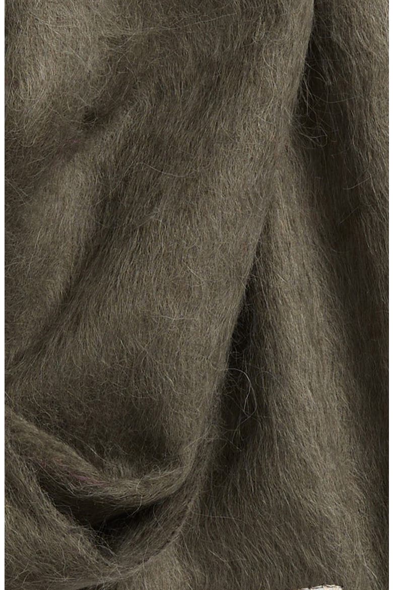 Viper Furry Alpaca Blend Fringe Scarf, Alternate, color, GREY