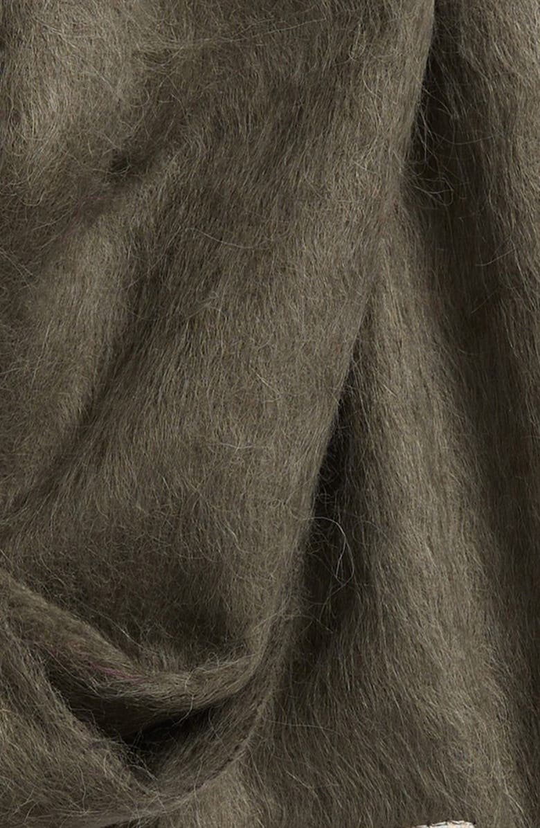 Acne Studios Viper Furry Alpaca Blend Fringe Scarf, Alternate, color,