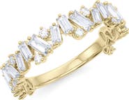 HauteCarat Radiant Cut Lab Grown Diamond 18K Gold Eternity Band