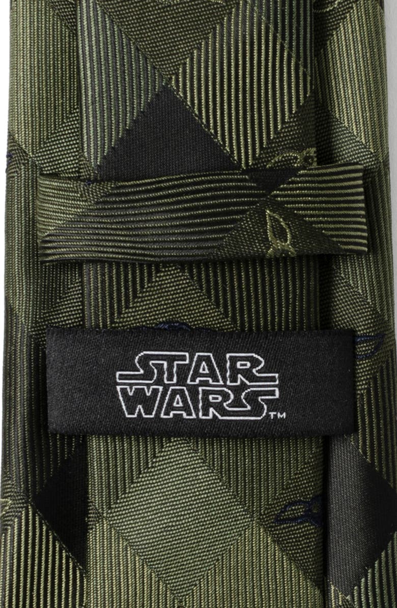 Cufflinks, Inc. Star Wars Grogu Plaid Silk Blend Tie, Alternate, color, Green
