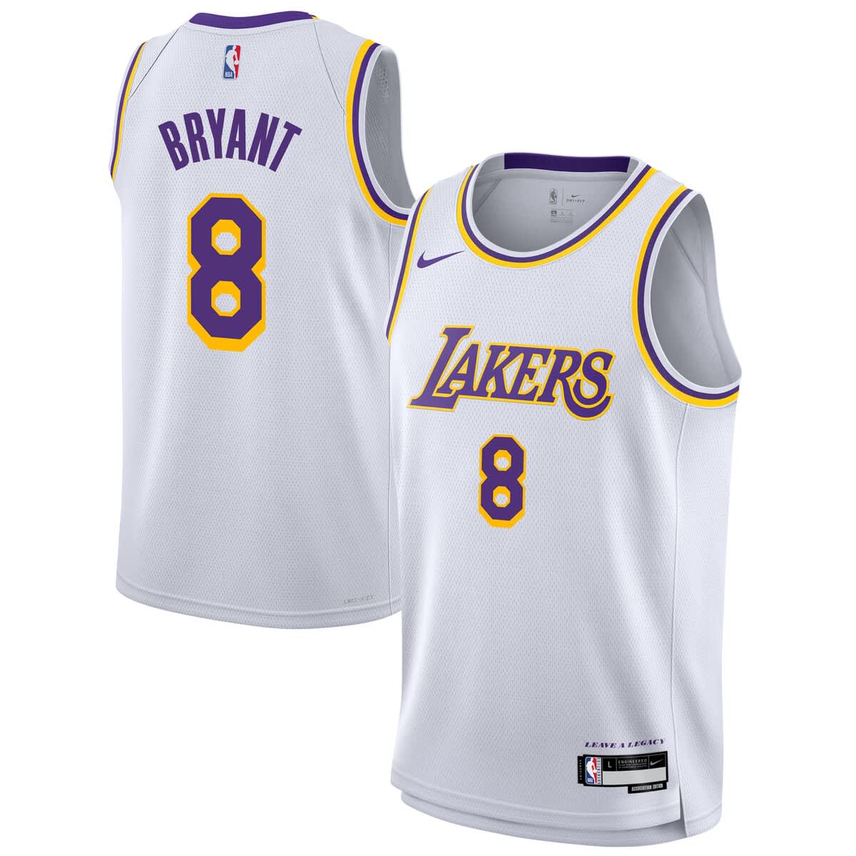 Youth Nike Kobe Bryant White Los Angeles Lakers Swingman Jersey
