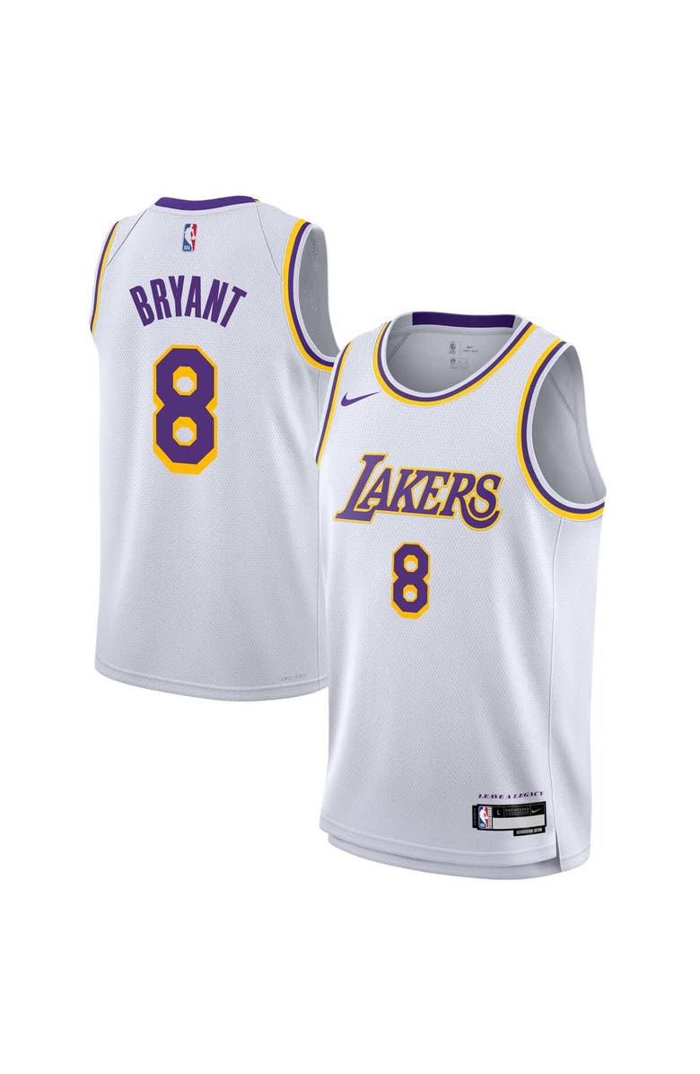 Nike Youth Nike Kobe Bryant White Los Angeles Lakers Swingman Jersey - Association Edition, Main, color, White