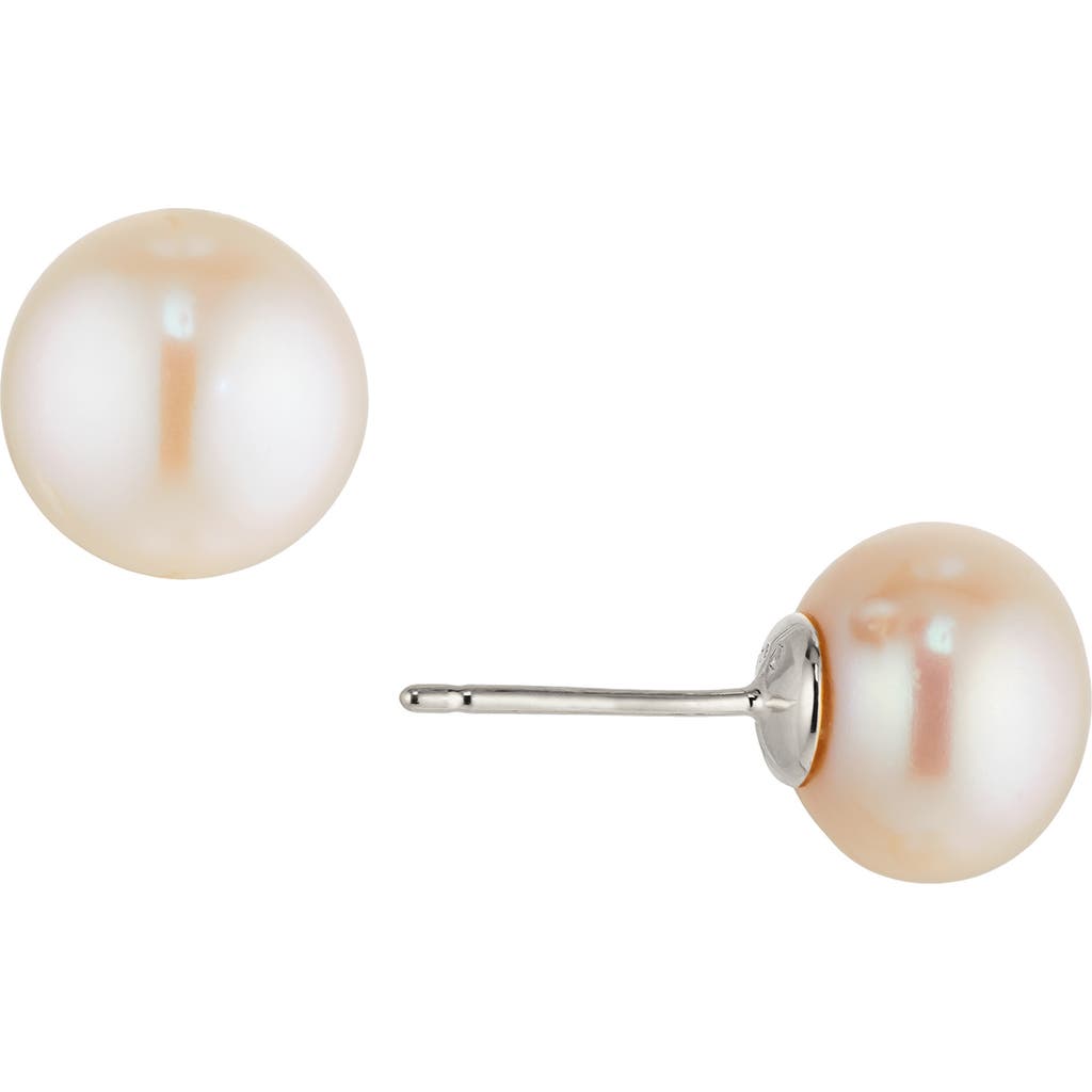 Nadri Freshwater Button Pearl Stud Earrings In Neutral
