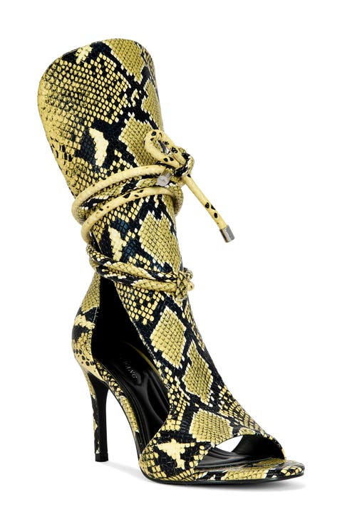 Bocker Snakeskin Embossed Sandal (Women)
