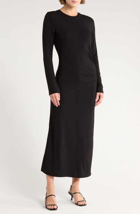 Vince Long Sleeve Ruched Dress