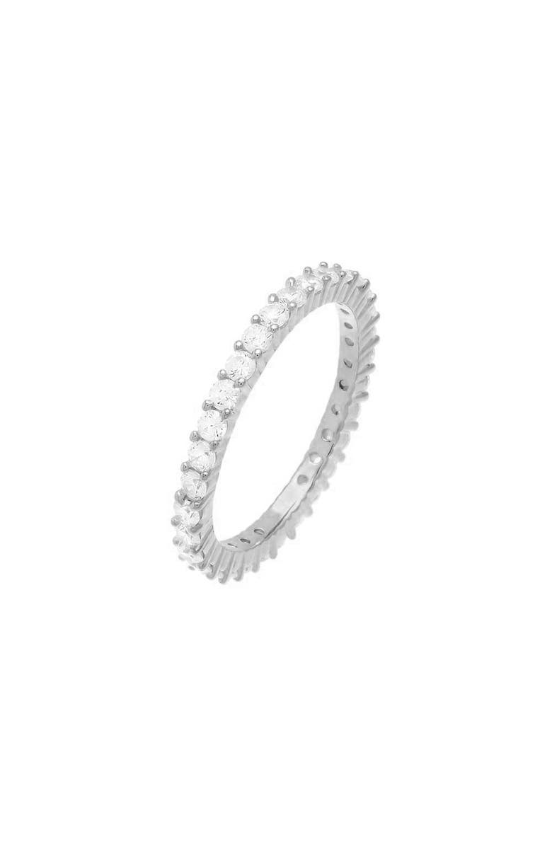 BY ADINA EDEN CZ Thin Eternity Band, Main, color, Silver