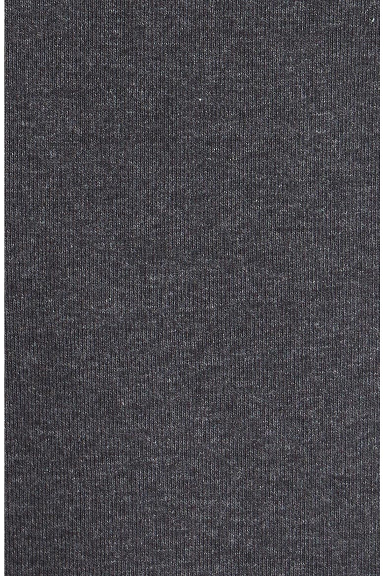 Ruched Three Quarter Sleeve V-Neck Tee, Alternate, color, HEATHER CHARCOAL