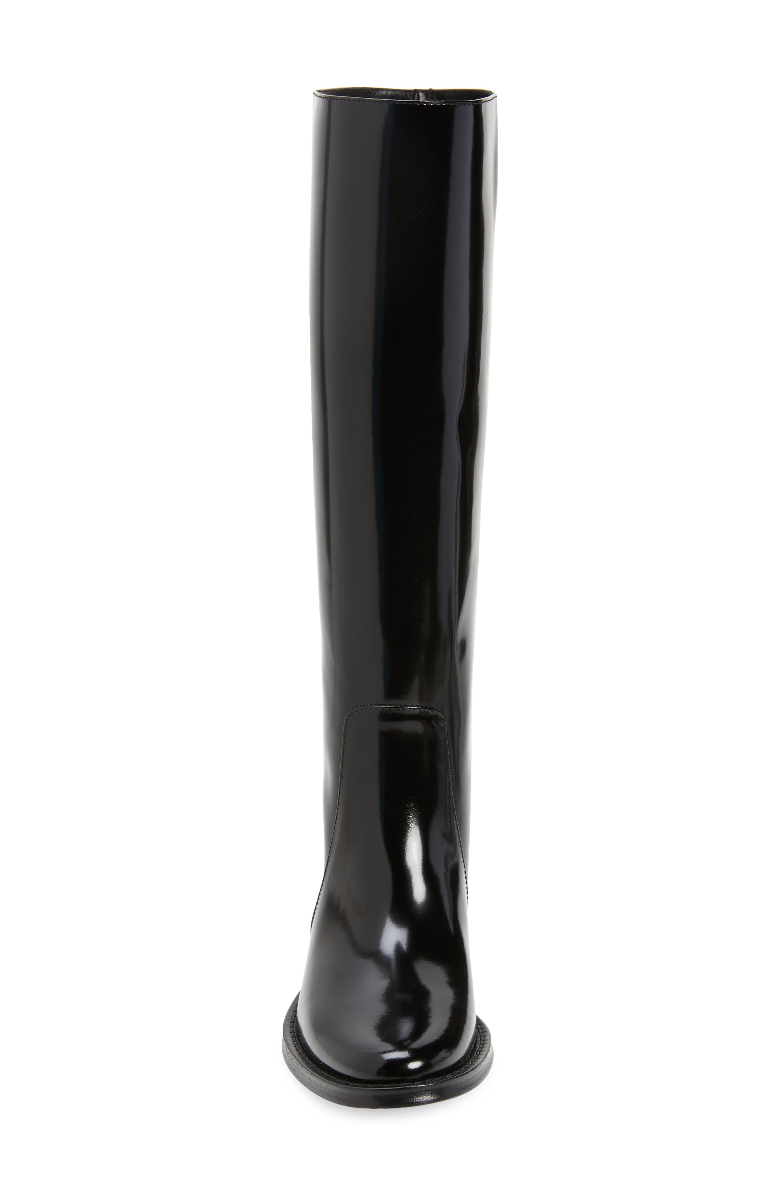 Saint Laurent Hunt Knee High Boot, Alternate, color, Black