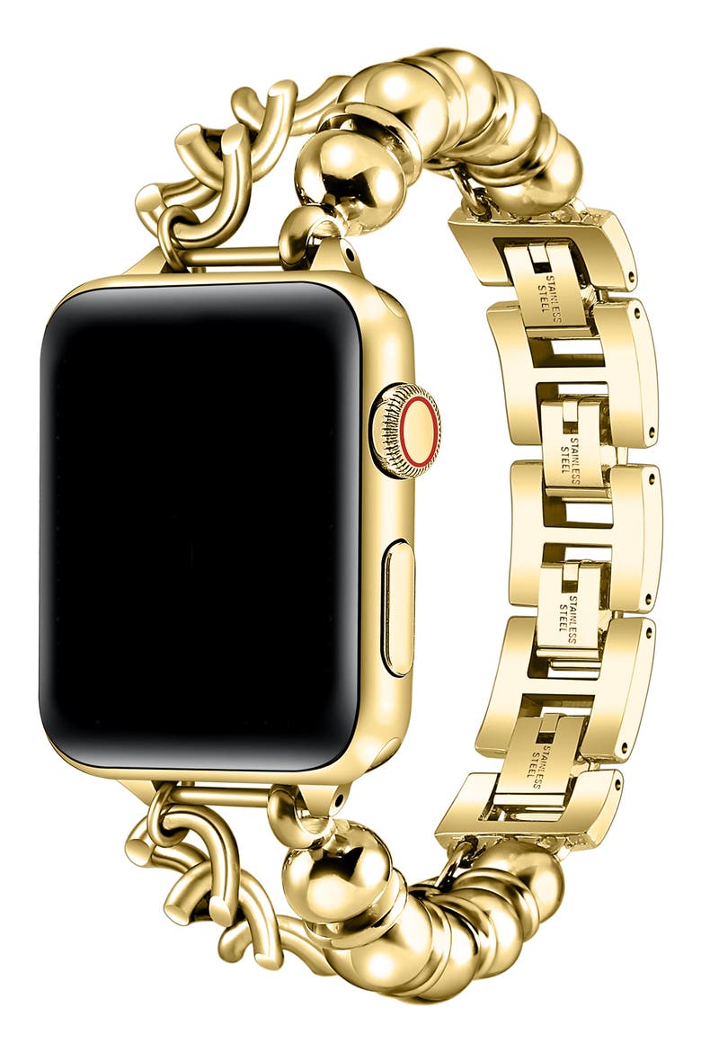 Liv Mixed Link Apple Watchband, Alternate, color, GOLD