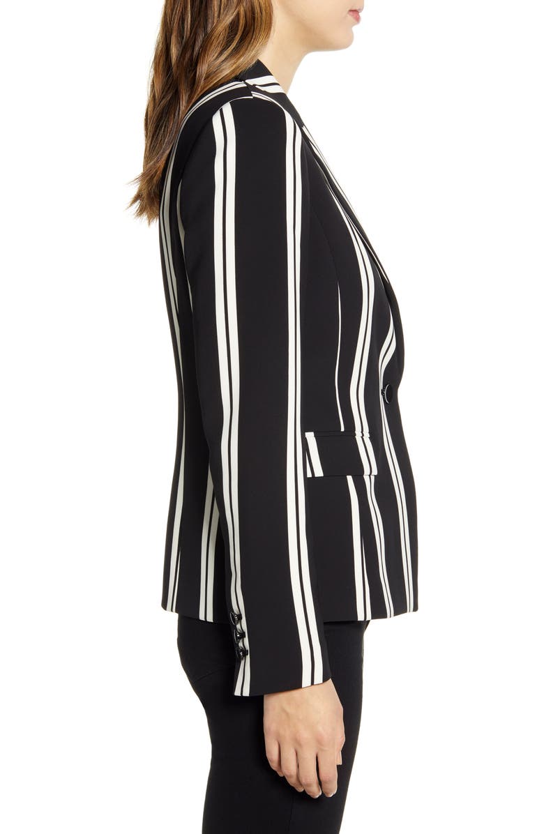 KARL LAGERFELD PARIS Stripe Blazer, Alternate, color,