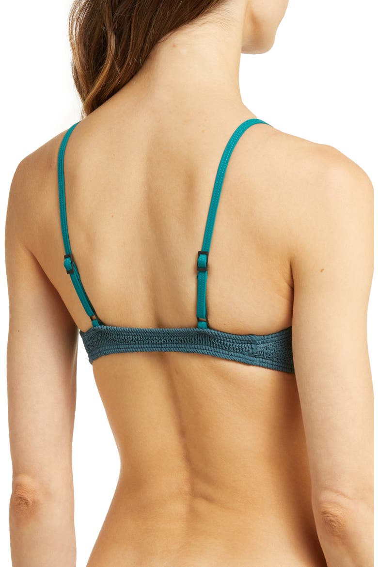 Lissio Ring Bikini Top, Alternate, color, AEGEAN BLUE ECO