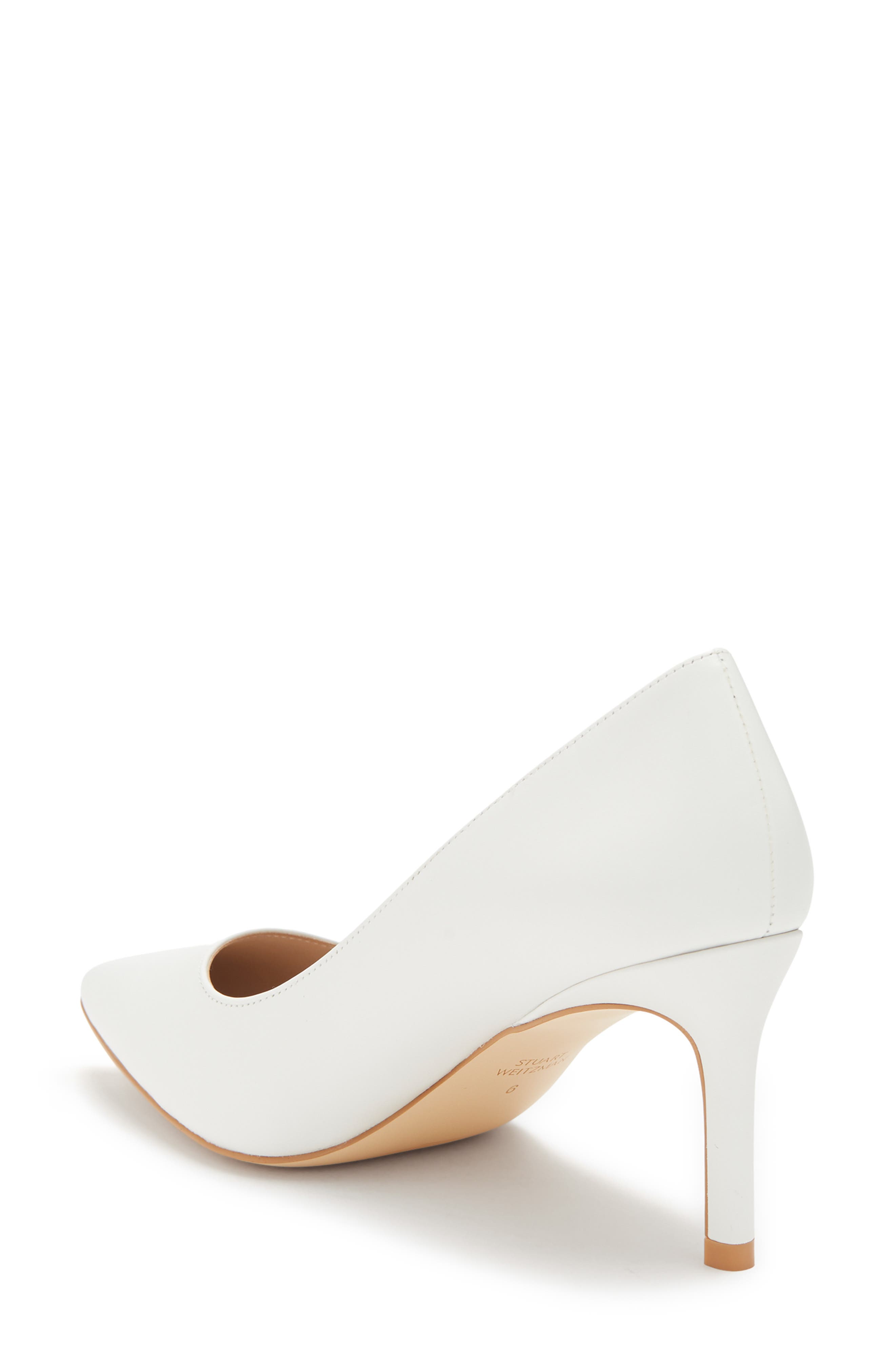 Leigh 75 Pointed Toe Pump, Alternate, color, WHITE.