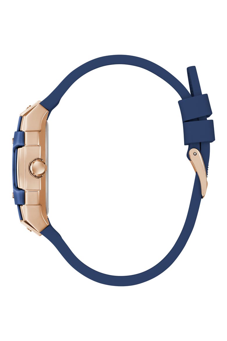 Multifunction Silicone Strap Watch, 35mm, Alternate, color, BLUE