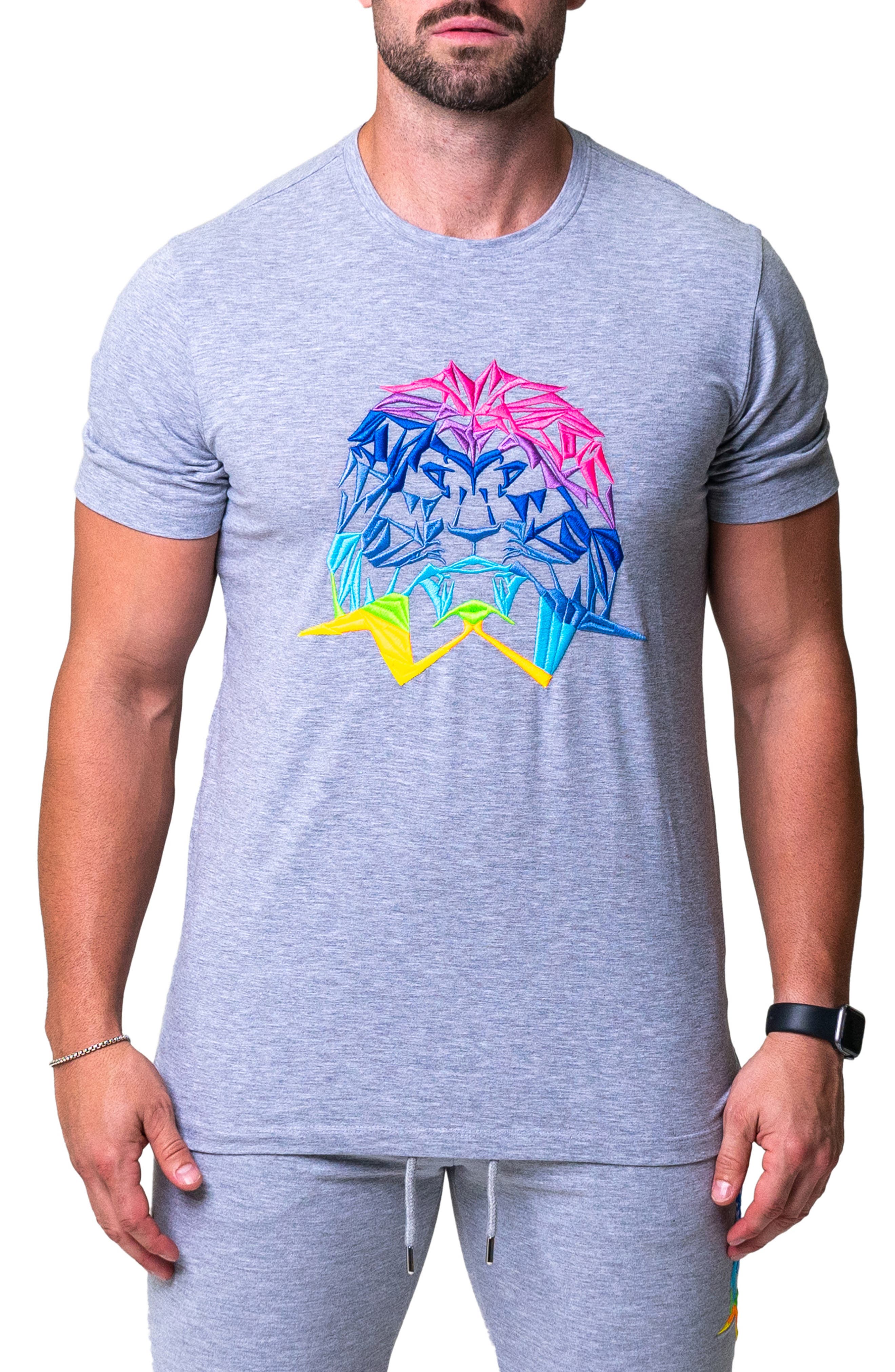 Maceoo Neon Cotton Stretch Graphic T-Shirt