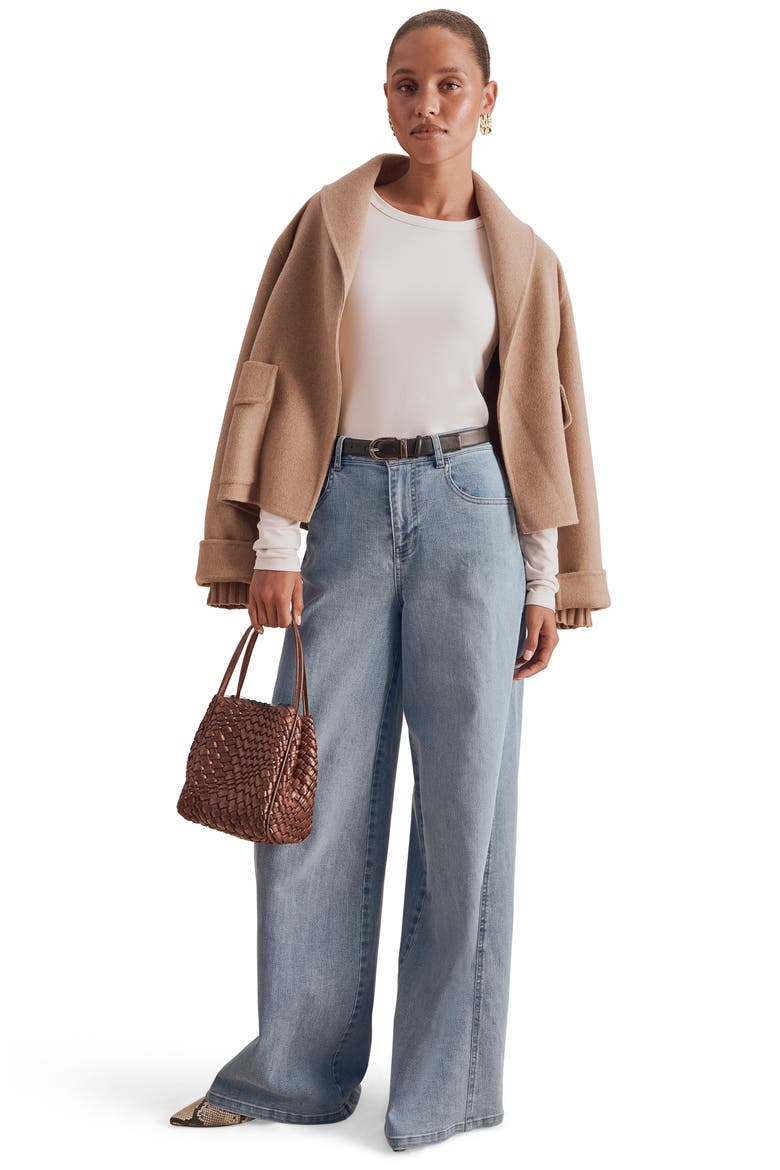 x @cellajaneblog Crop Icon Coat, Alternate, color, PRALINE