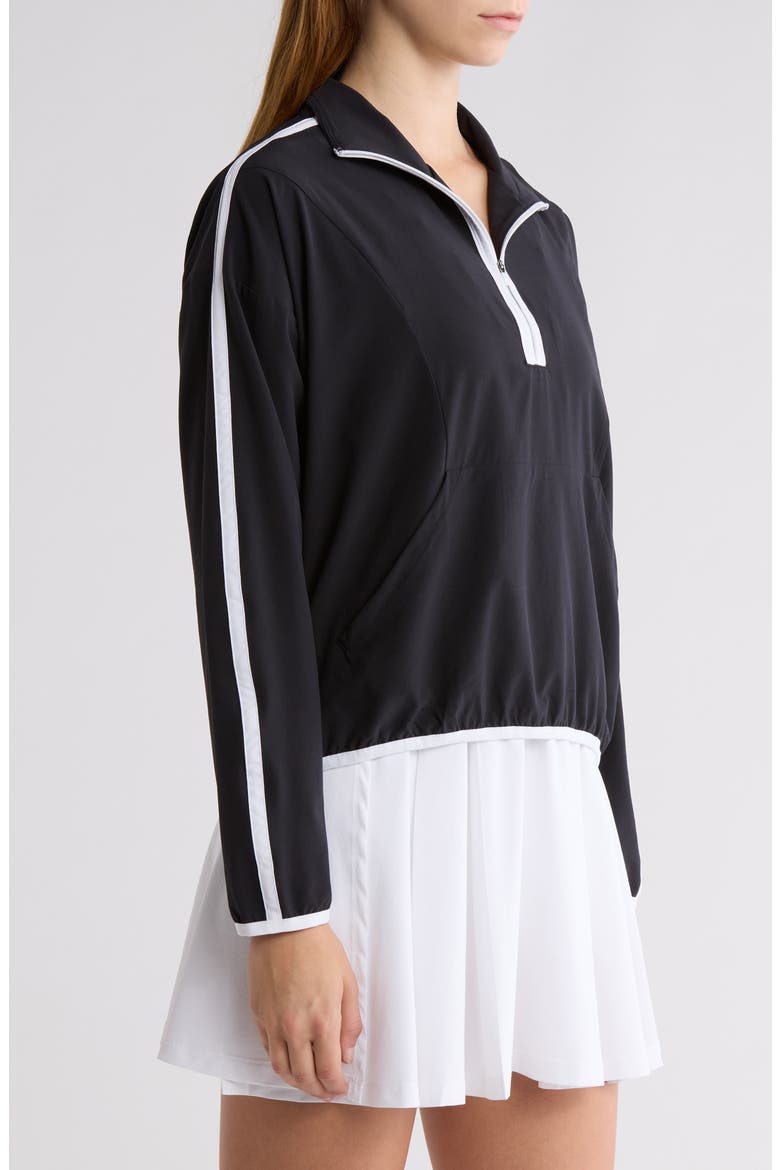 Course Contrast Half-Zip Pullover, Alternate, color, TRUE BLACK/ TRUE WHITEDNU