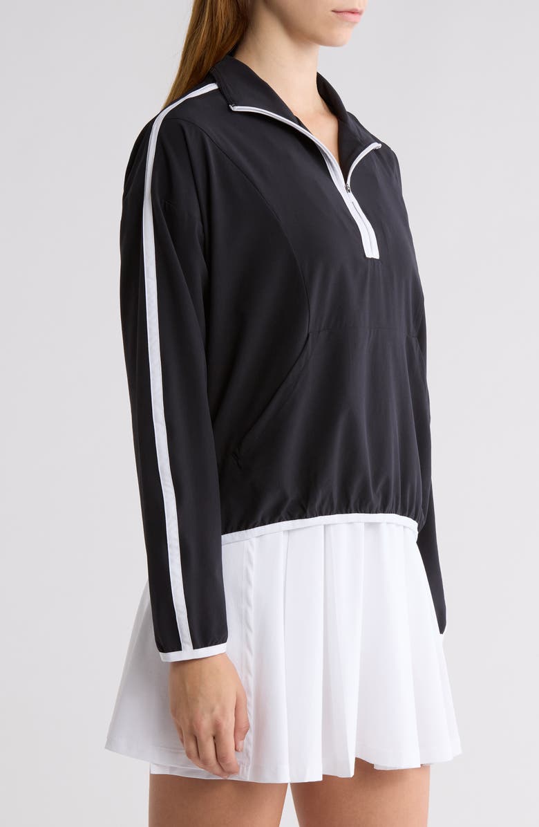 Beyond Yoga Course Contrast Half-Zip Pullover, Alternate, color, 