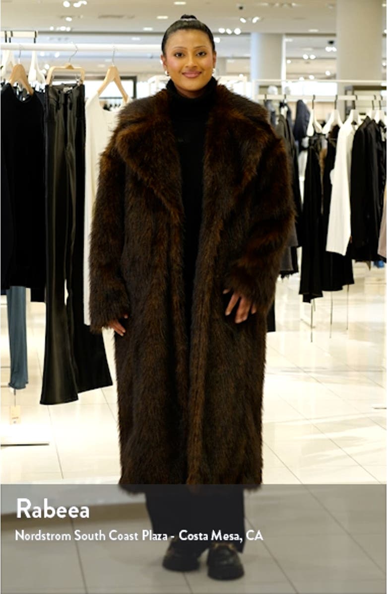 Faux Fur Longline Coat, sales video thumbnail