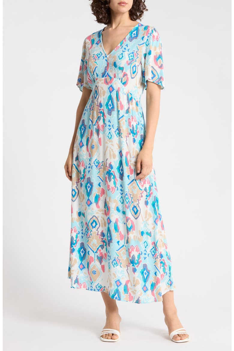 Printed Maxi Dress, Main, color, CLEARWATER ETHNIC MIX