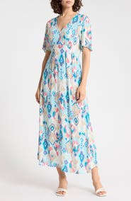 B.YOUNG Printed Maxi Dress