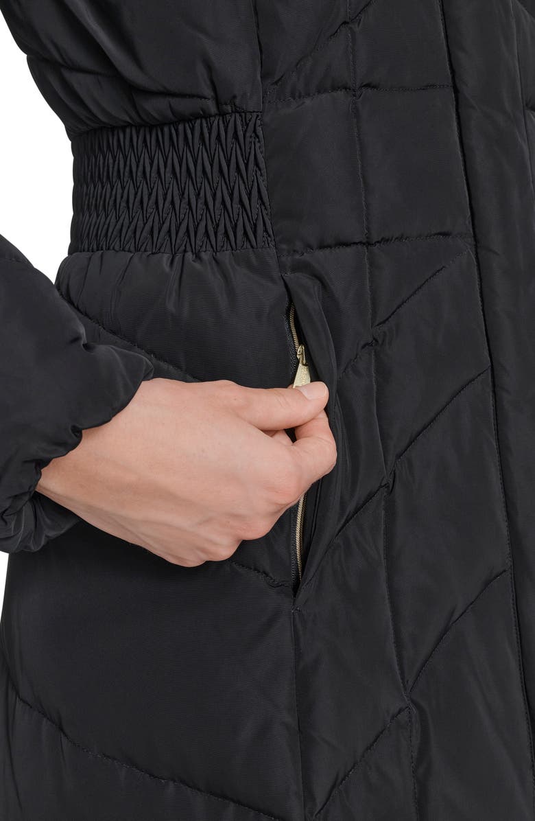 Cole Haan Down Insulated Water Resistant Taffeta Coat, Alternate, color, Black