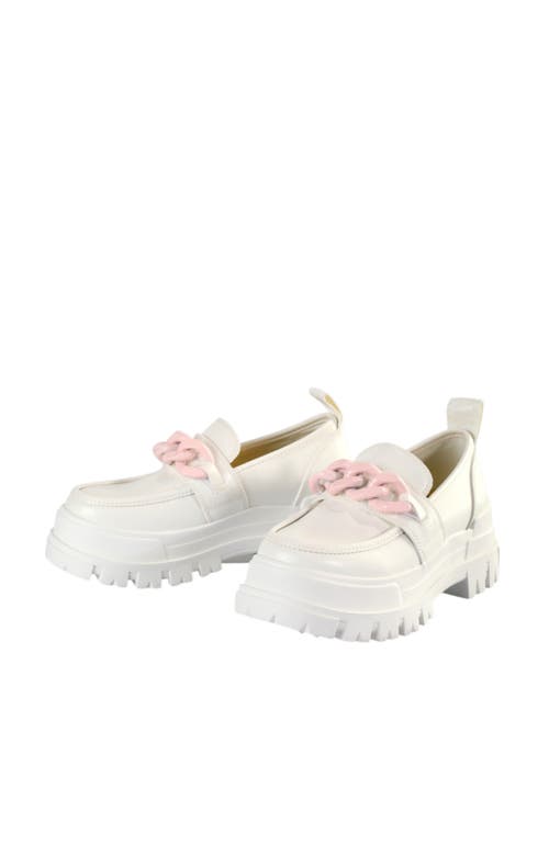 Buffalo Boots Aspha Chain Loafer In White