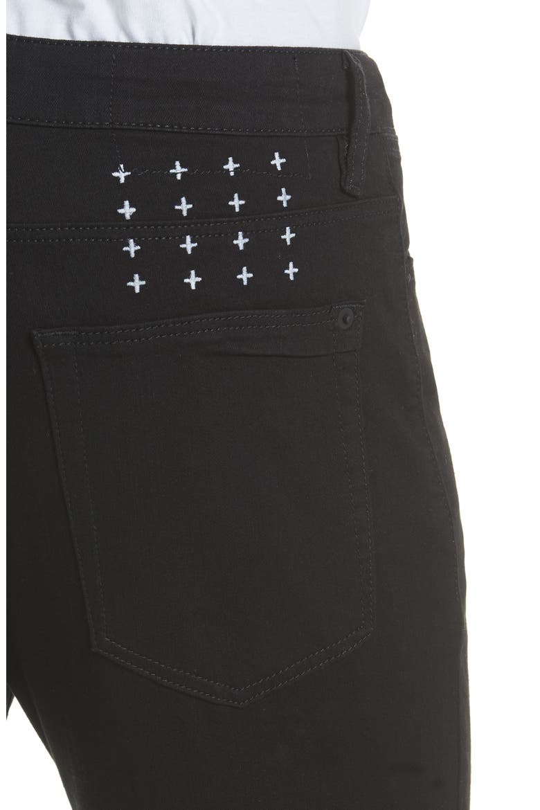 Van Winkle Black Rebel Skinny Fit Jeans, Alternate, color, BLACK