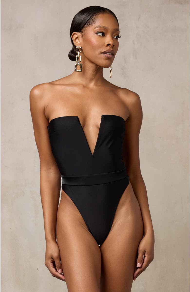 MBM Swim Karma One-Piece Swimsuit, Alternate, color, Black