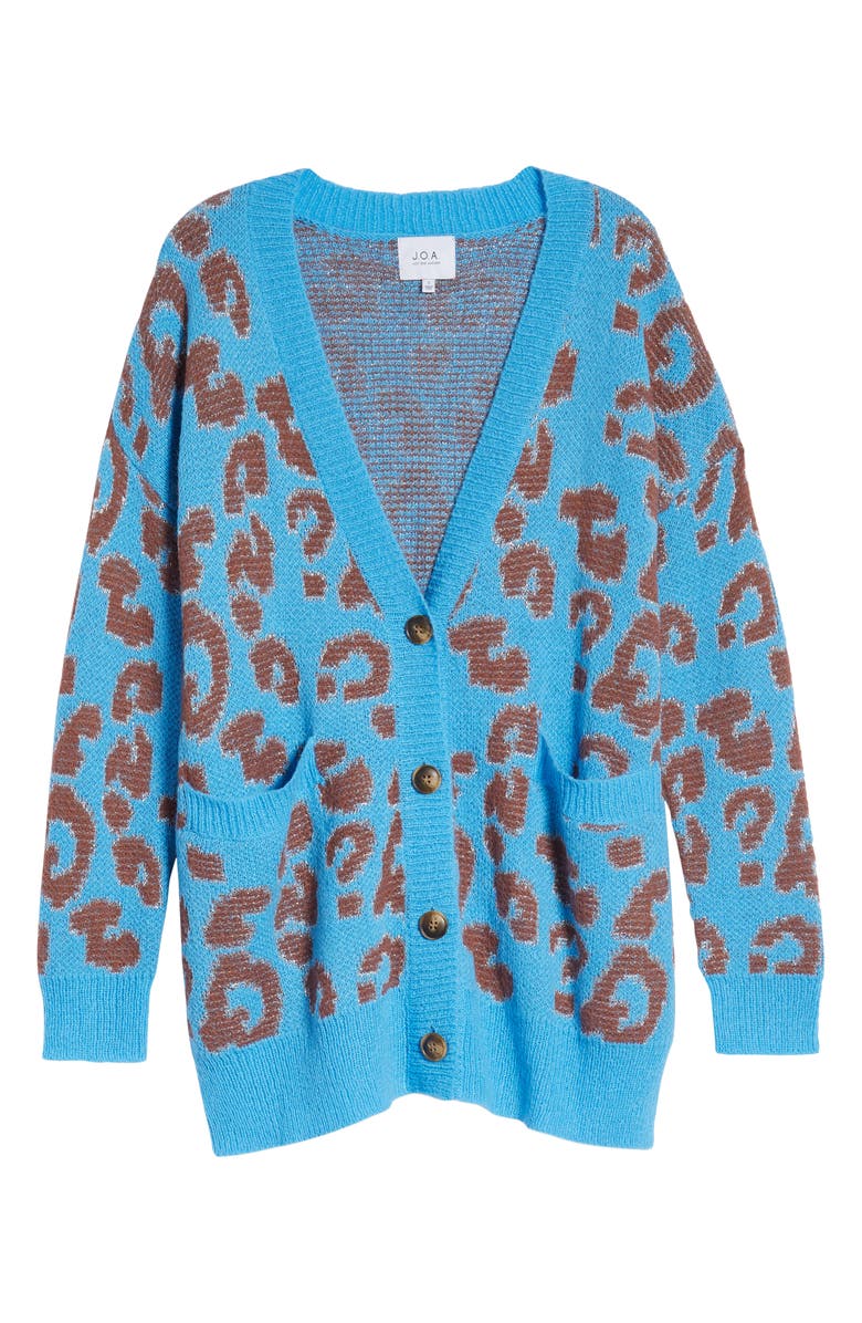 J.O.A. Leopard Pattern Cardigan, Alternate, color, 