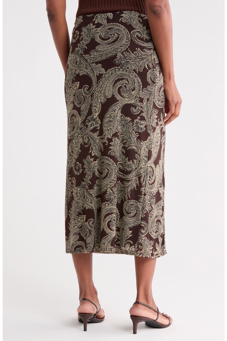 On the Way Printed Midi Skirt, Alternate, color, CHIP BROWN