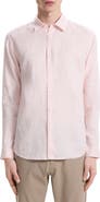 Theory Irving Solid Linen Button-Up Shirt