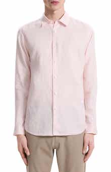 Theory Irving Solid Linen Button-Up Shirt