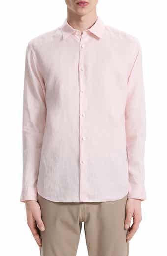 Theory Irving Solid Linen Button-Up Shirt