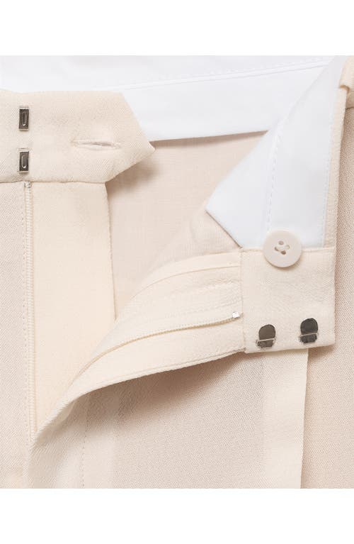 Mango Straight Leg Suit Pants In White