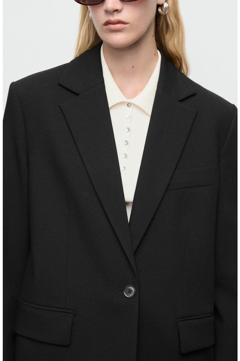 Flap Pocket Blazer, Alternate, color, BLACK