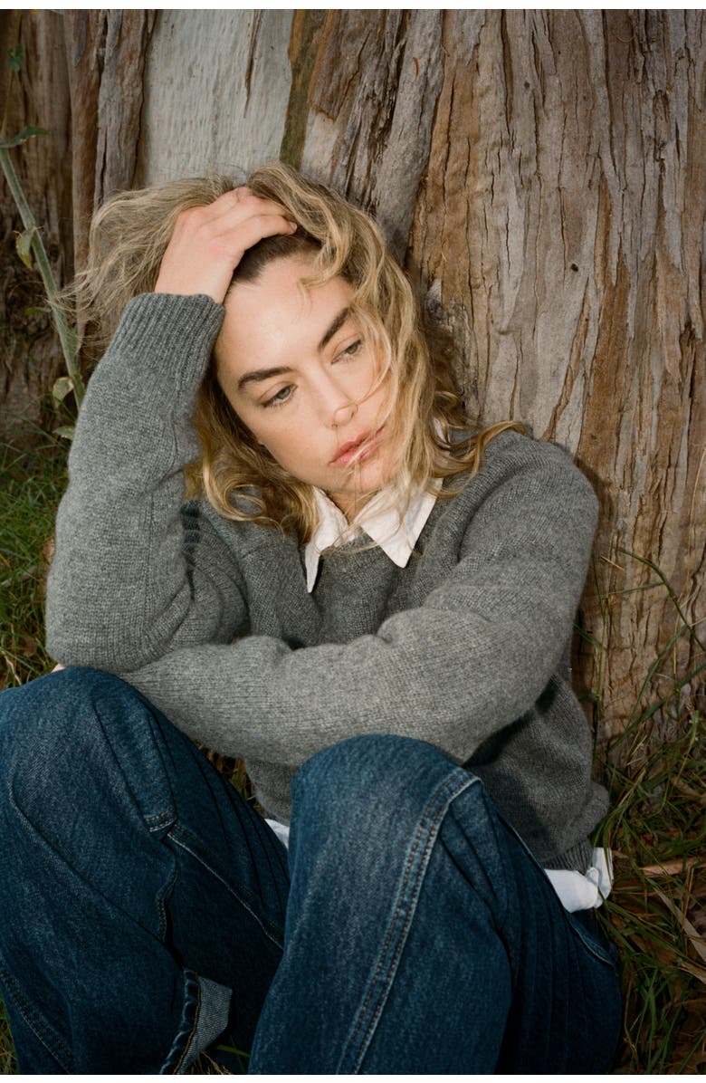 VIR VITA Finn Cashmere Sweater, Alternate, color, Stone Grey