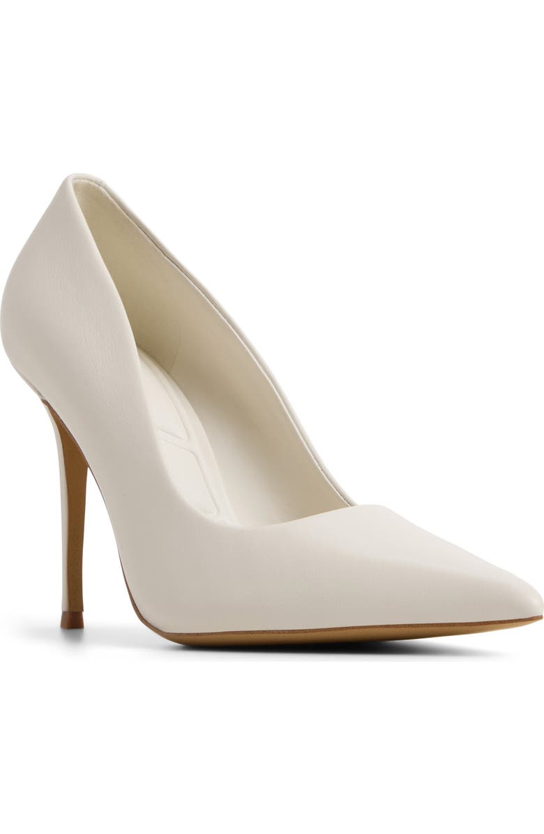 ALDO Stasya Pointed Toe Pump, Main, color, White/ Bone