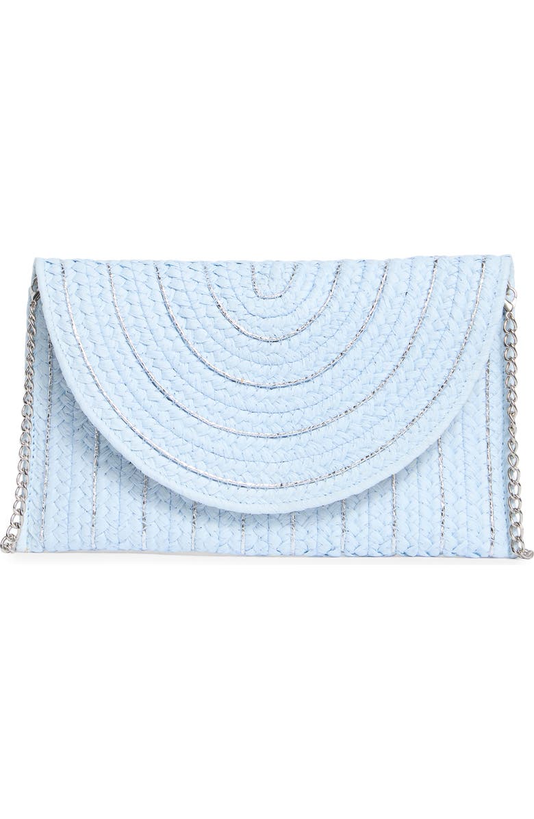 Collection XIIX Straw Clutch, Main, color, Light Blue