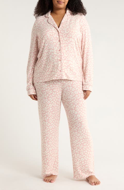 Brushed Hacci Pajamas (Plus Size)