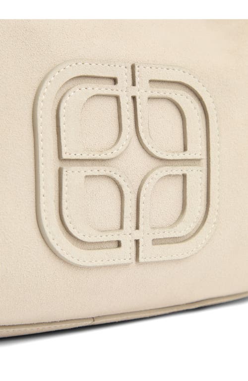 Lk Bennett Lou Lou Wrap Handle Leather Shoulder Bag In Gray