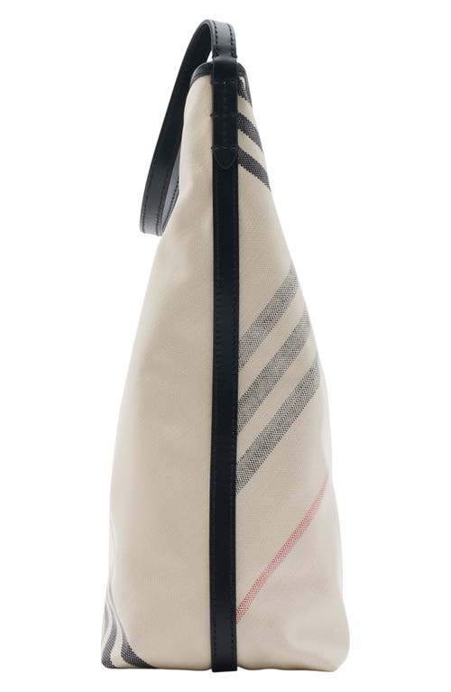 Burberry Highlands Coated Canvas Hobo Bag