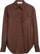 Golden Goose Journey Quilted Yoke Button-Up Shirt